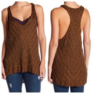 Free People Brown Sweater Tank